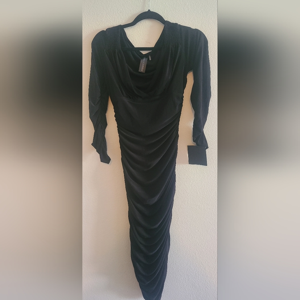 Norma Kamali off the shoulders dress